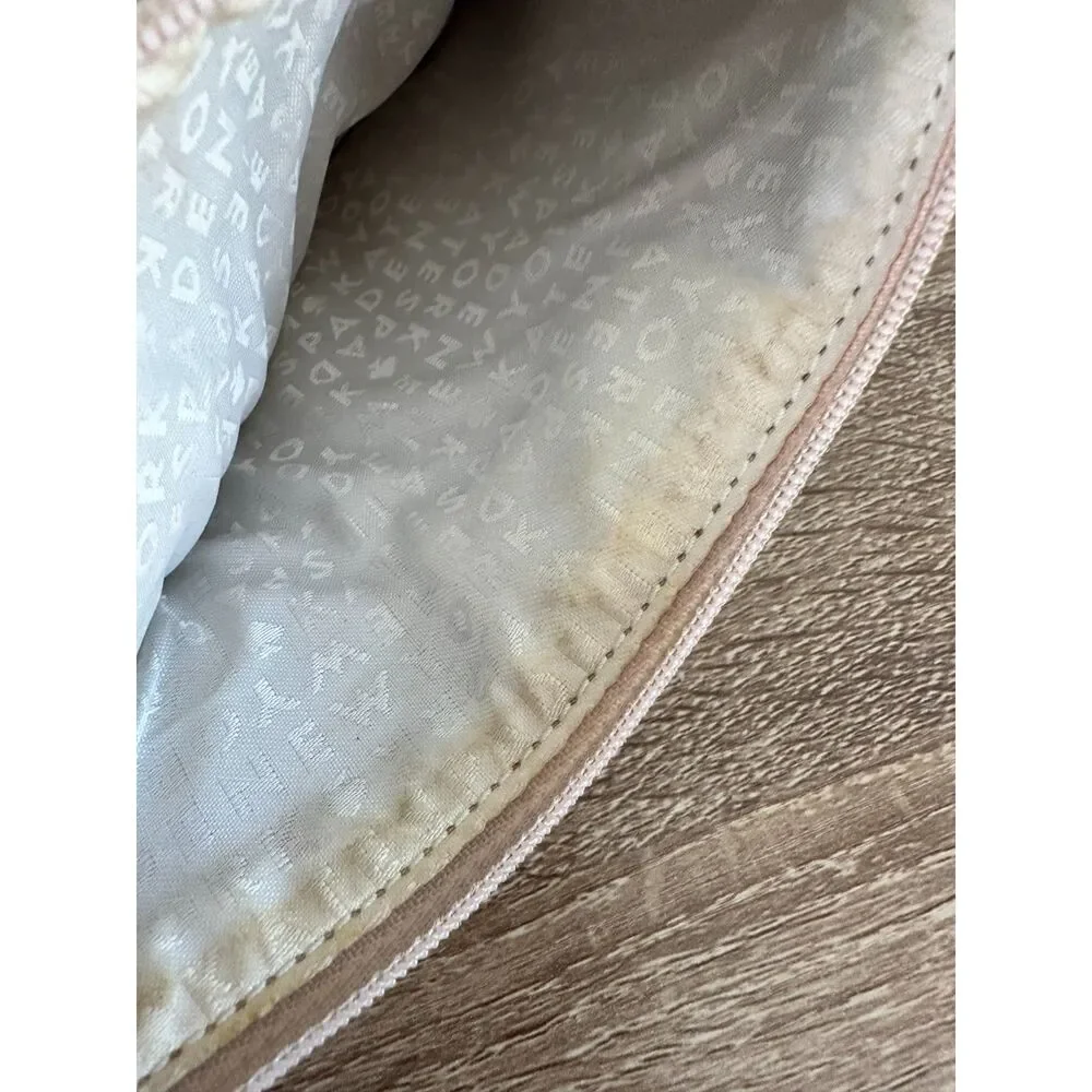 Kate Spade New York Cream Leather Zip Clutch Wristlet Wallet Pouch